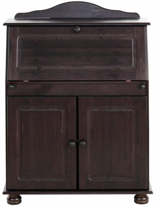 Chester Solid Wood Storage Desk with Bottom Closed Storage Cabinet