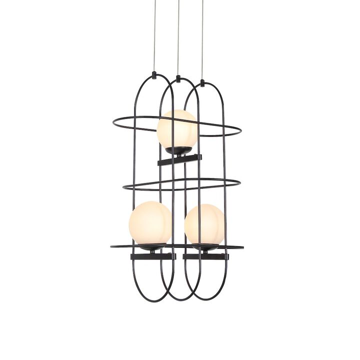 VONN Lighting Integrated LED Height Adjustable Chandelier Wire Frame Pendant Light