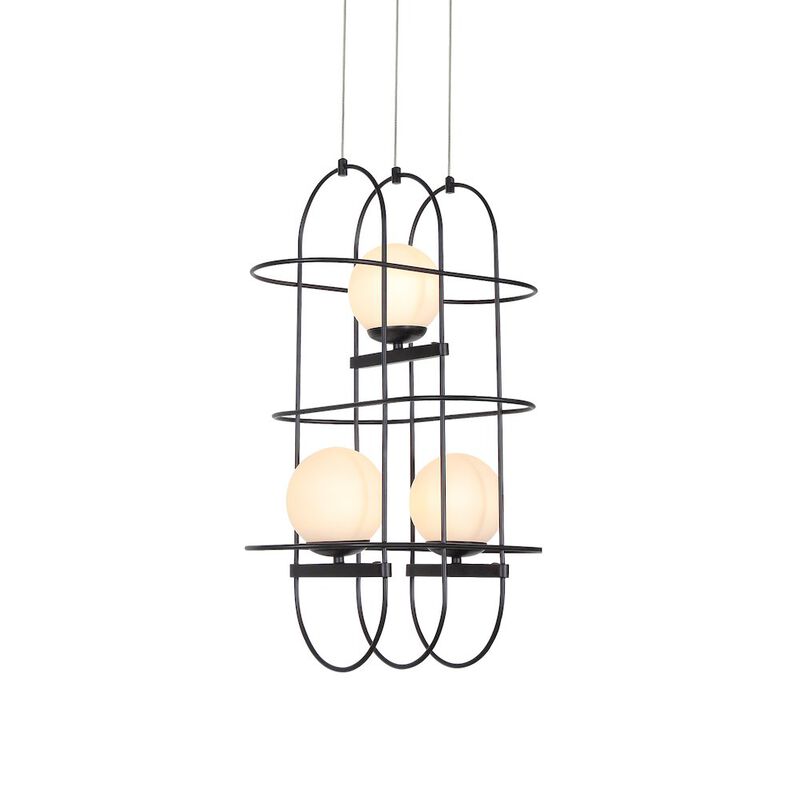 VONN Lighting Integrated LED Height Adjustable Chandelier Wire Frame Pendant Light