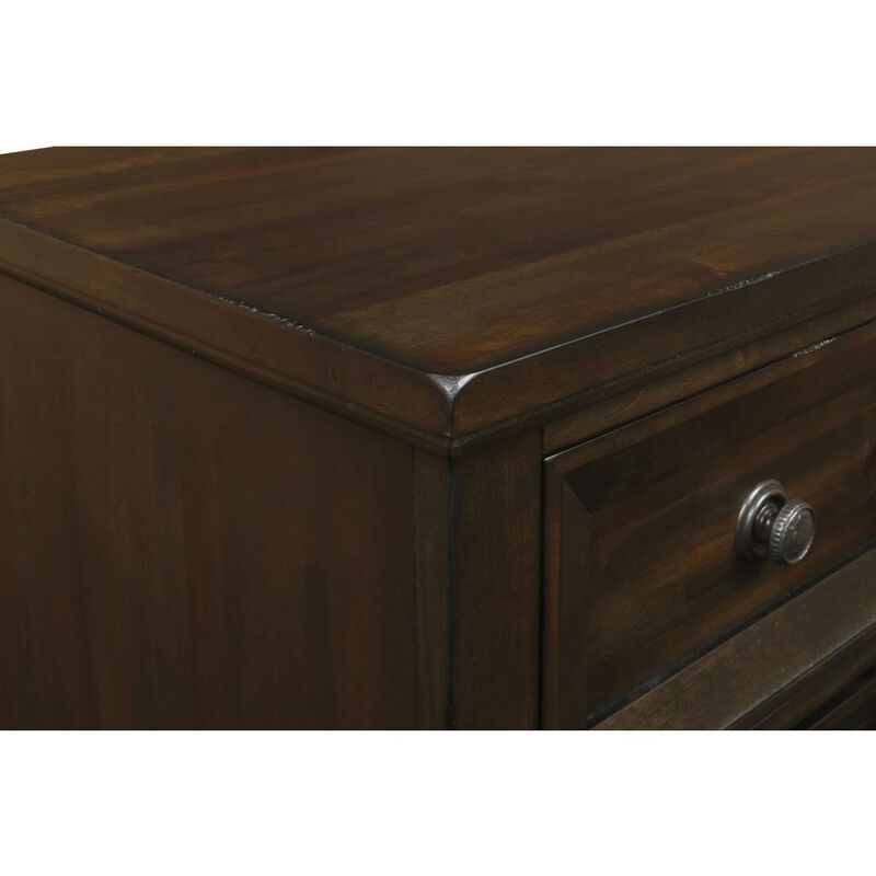 New Classic Furniture Furniture Sevilla Solid Wood 5-Drawer Chest in Walnut