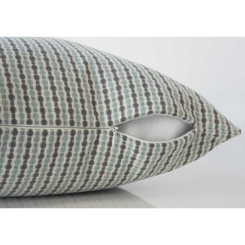 Monarch Specialties I 9230 Pillows, 18 X 18 Square, Insert Included, Decorative Throw, Accent, Sofa, Couch, Bedroom, Polyester, Hypoallergenic, Blue, Grey, Modern