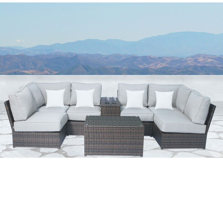Living Source International Rattan Wicker Fully Assembled 4 - Person Seating Group with Cushions ( New)