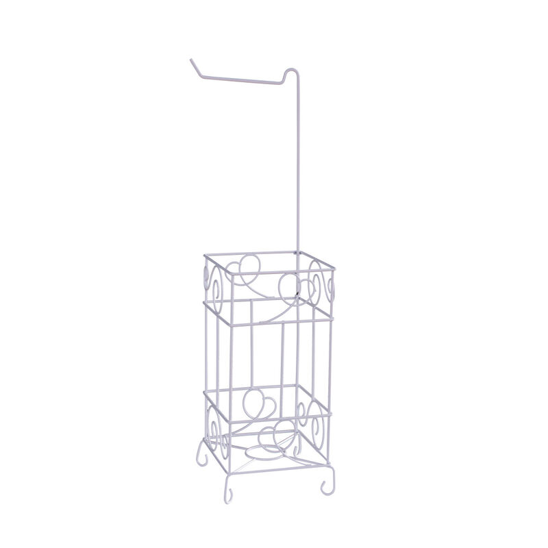 Toilet Paper Holder Stand White