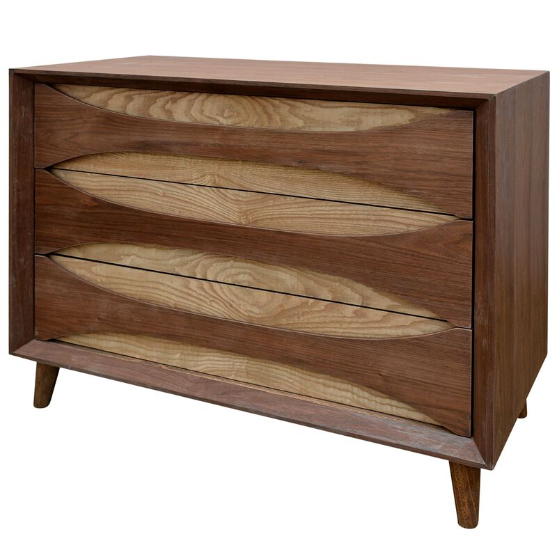 3-Drawer Walnut Chest