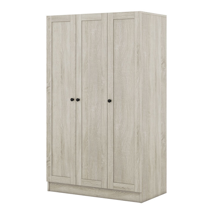 3-Door Shutter Wardrobe With Shelves