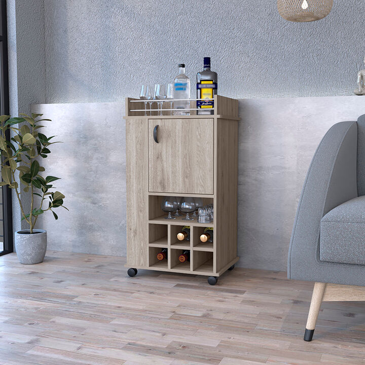 Bar Cart Reese, Living Room, Light Gray