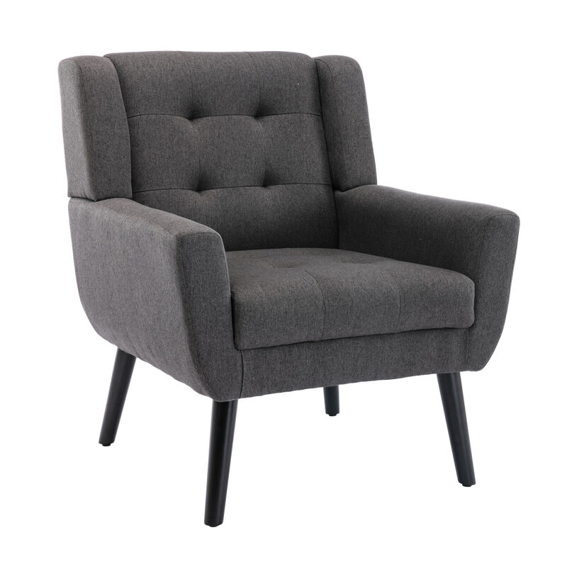 Modern Soft Linen Material Ergonomics Accent Chair Living Room Chair Bedroom Chair Home Chair