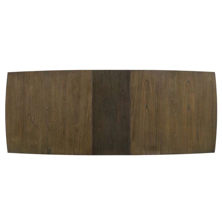 Yuki 72-88 Inch Extendable Dining Table, Tapered Legs, Vintage Walnut Brown-Benzara