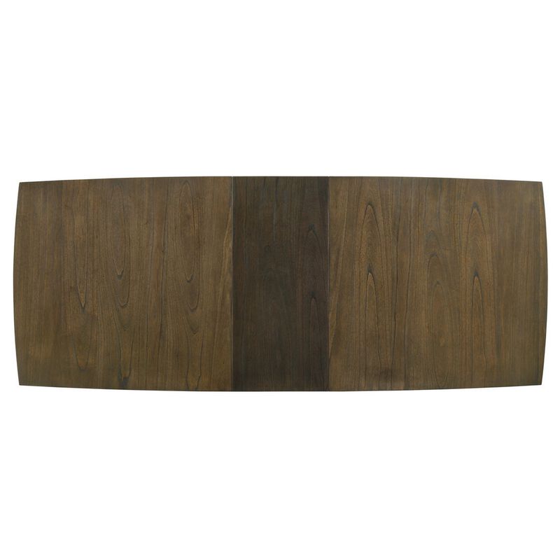 Yuki 72-88 Inch Extendable Dining Table, Tapered Legs, Vintage Walnut Brown-Benzara