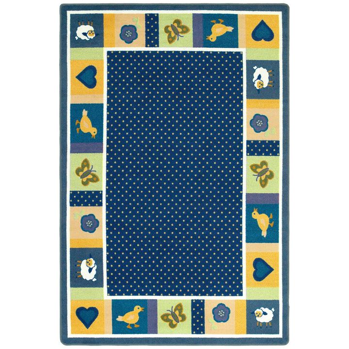 Joy Carpets Kid Essentials Seeing Spots 7'8 x 10'9 Area Rug in Color Bold