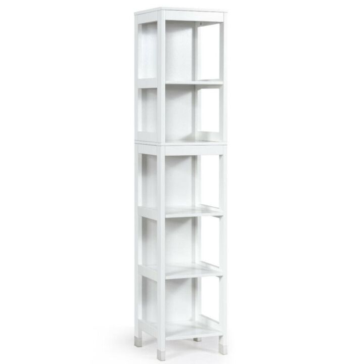 Hivvago 5-Tier Multifunctional Bathroom Floor Cabine Storage with 2 Drawers