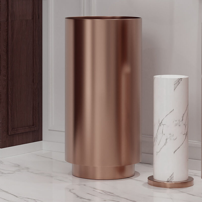Deluxe stainless steel column basin Rose Gold
