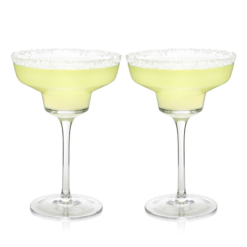 Raye Angled Crystal Margarita Glasses Set of 2
