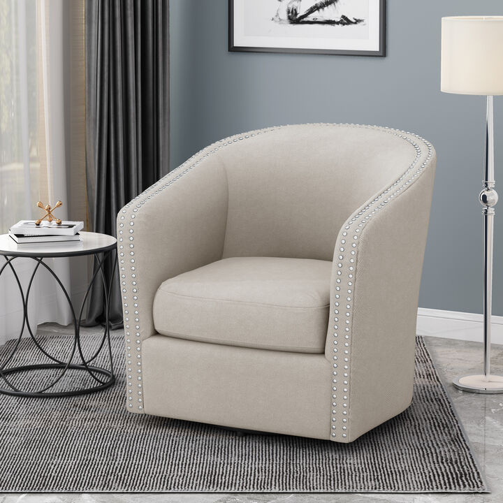 Merax Line Fabric Swivel Accent Chair