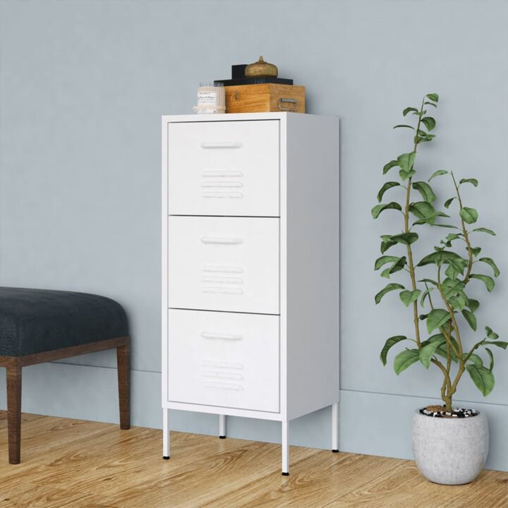 vidaXL Storage Cabinet 16.7"x13.8"x40" Steel