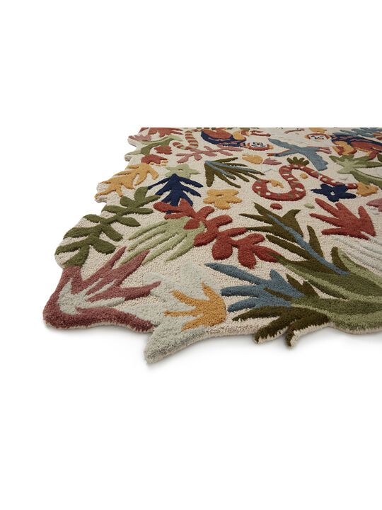Optimism OPT01 Ivory/Fiesta 18" x 18" Sample Rug