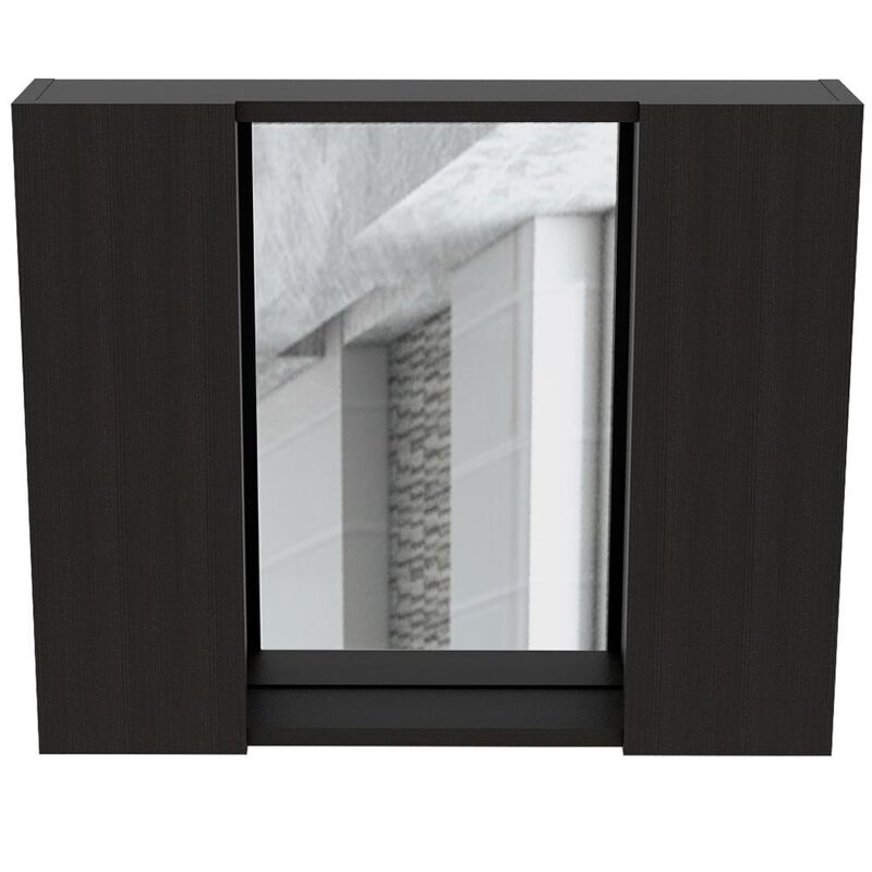 DEPOT E-SHOP Garnet Medicine Double Door Cabinet, One External Shelf