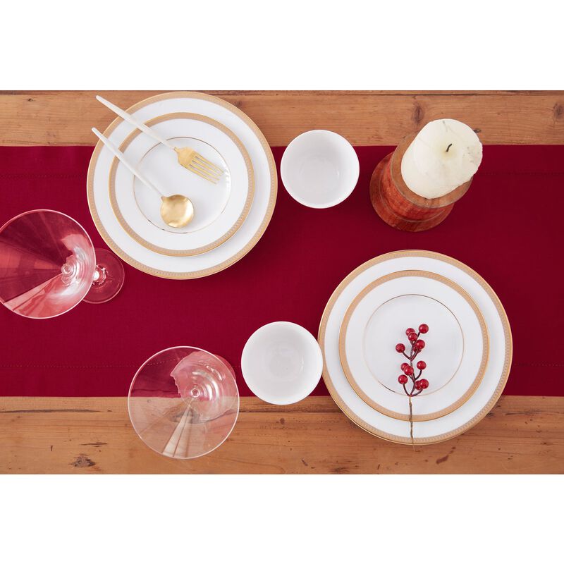 Solino Home Cotton Linen Hemstitch Table Runner