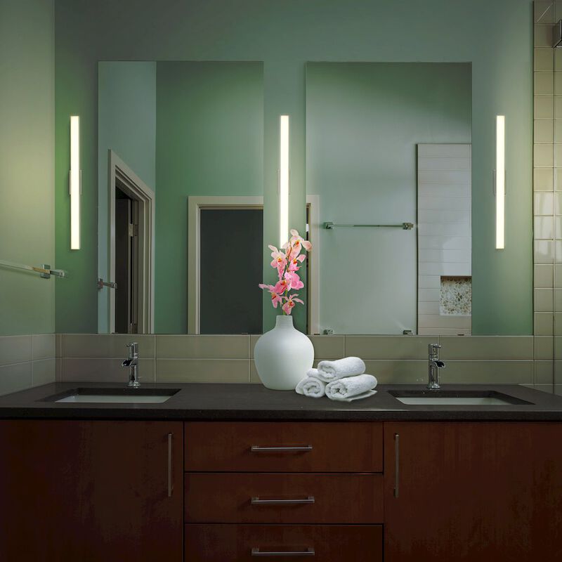VONN Lighting Integrated AC LED ADA Compliant Bathroom Wall Lighting Fixture in Silver