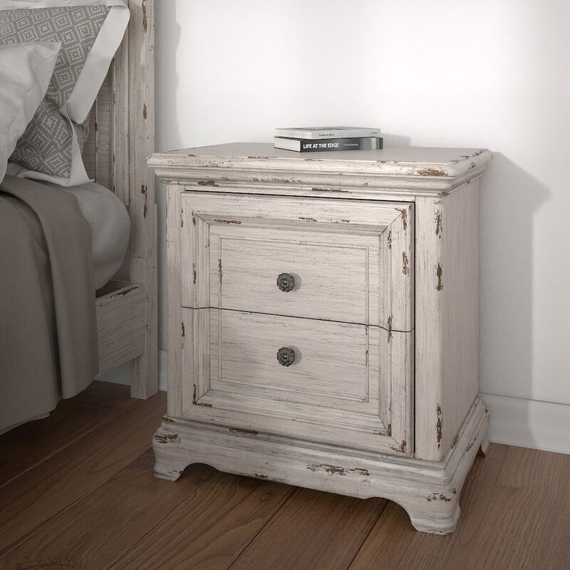 Providence 2-Drawer Nightstand - Antique White