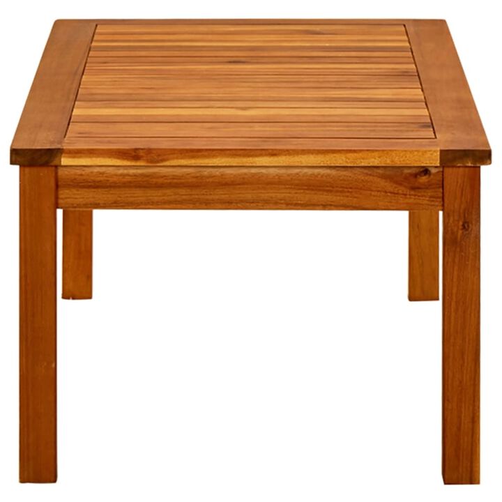 vidaXL Garden Coffee Table 35.4"x19.6"x14.1" Solid Acacia Wood