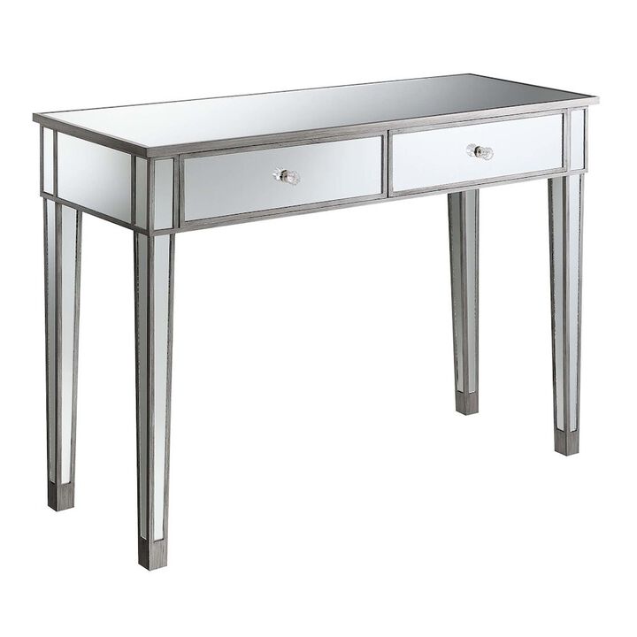 Convience Concept, Inc. Gold Coast Mirrored 2 Drawer Desk/Console Table