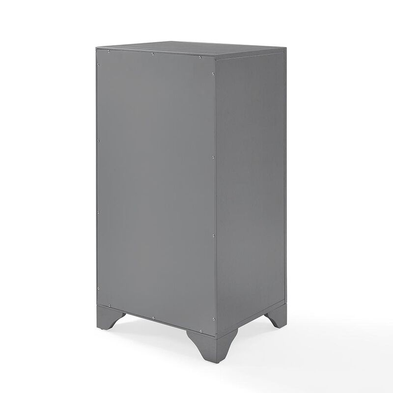 Crosley Furniture Tara Linen Hamper Gray