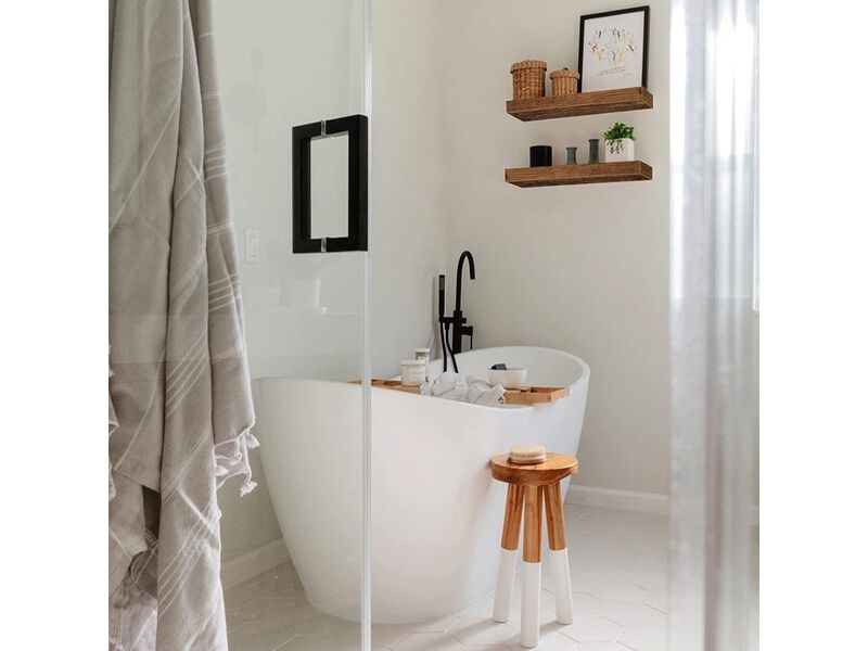 QEEIG Bathroom Floating Shelves for Wall Shelf Over Toilet 16 inch Set of 2