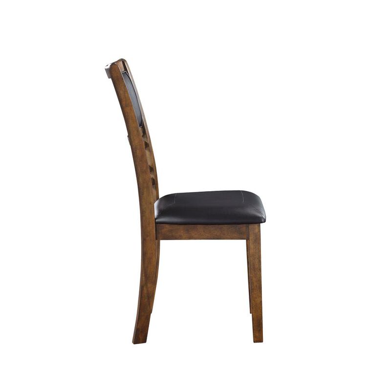 New Classic Furniture Furniture Gia Solid Wood Dining Drop Leaf Table 2 Chairs in Brown