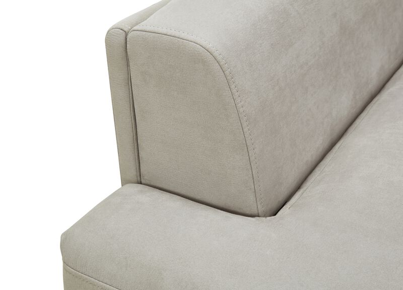 Pasargad Home Modern Lucca Sectional Sofa with Push Back Functional, Right Facing Chaise, Beige