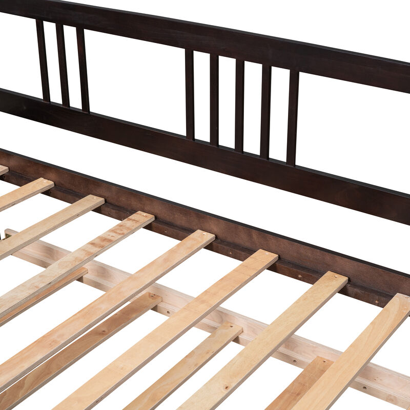 Merax Daybed Wood Bed with Twin Size Trundle
