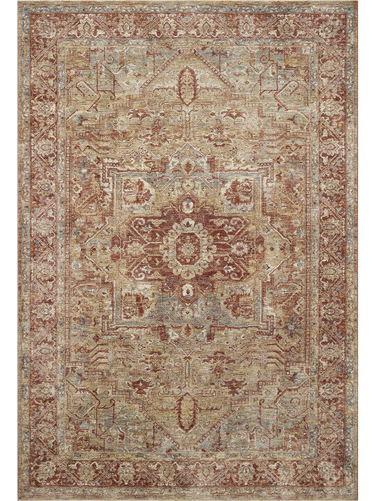 Gaia GAA01 Gold/Brick 4' x 5'7" Rug