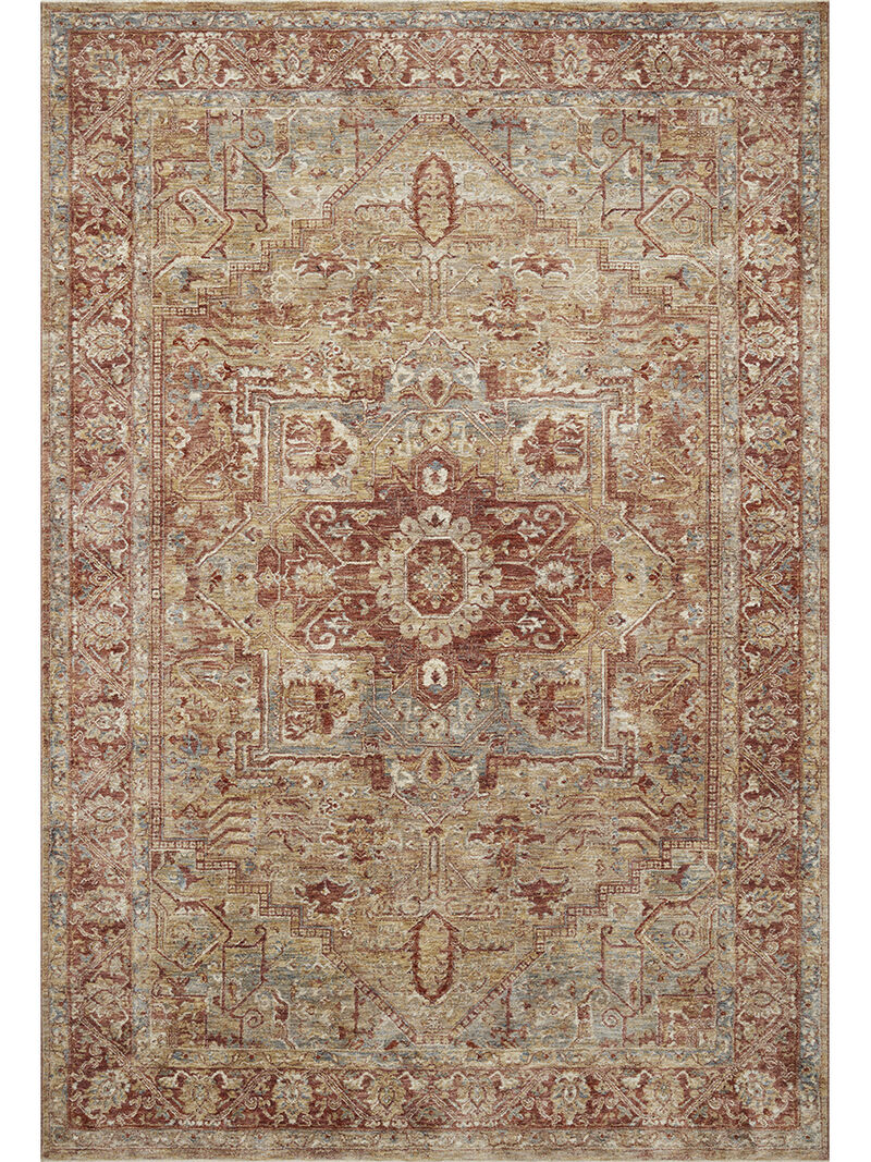 Gaia GAA01 Gold/Brick 4' x 5'7" Rug