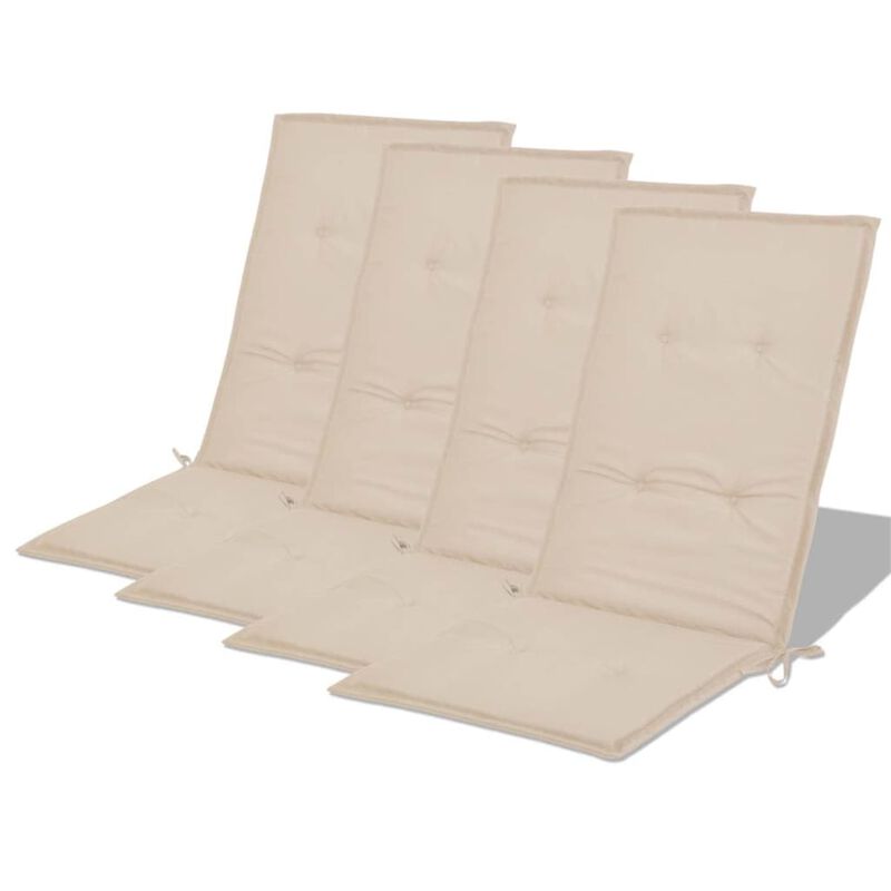 vidaXL Garden Chair Cushions 4 pcs Cream 47.2"x19.7"x1.18"