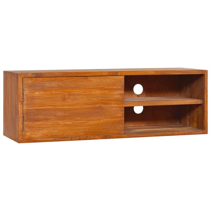 vidaXL Wall-mounted TV Cabinet 35.4"x11.8"x11.8" Solid Teak Wood