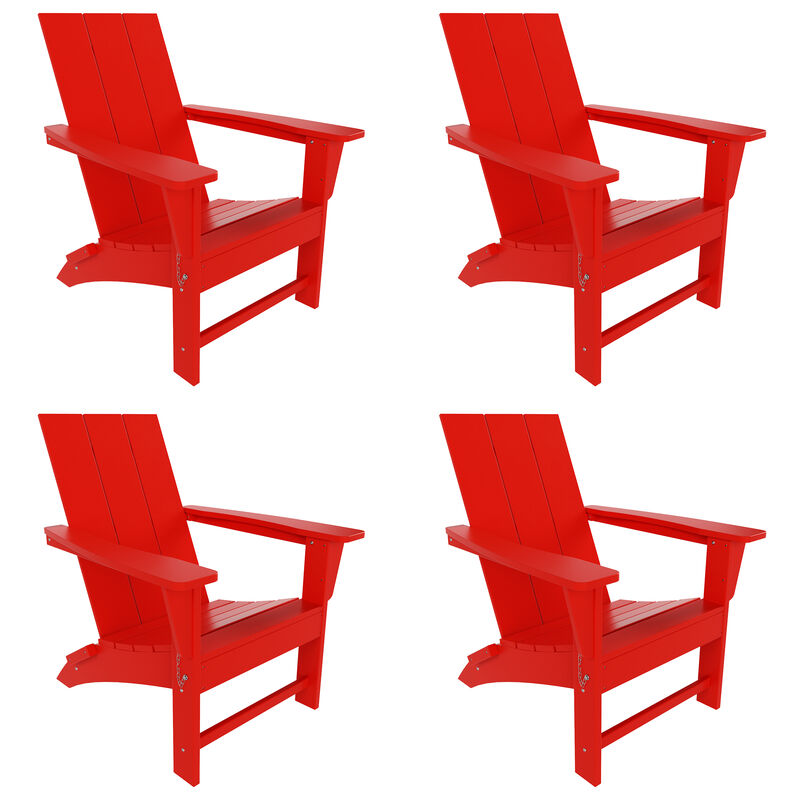 WestinTrends Modern Folding Adirondack Chair (Set of 4)