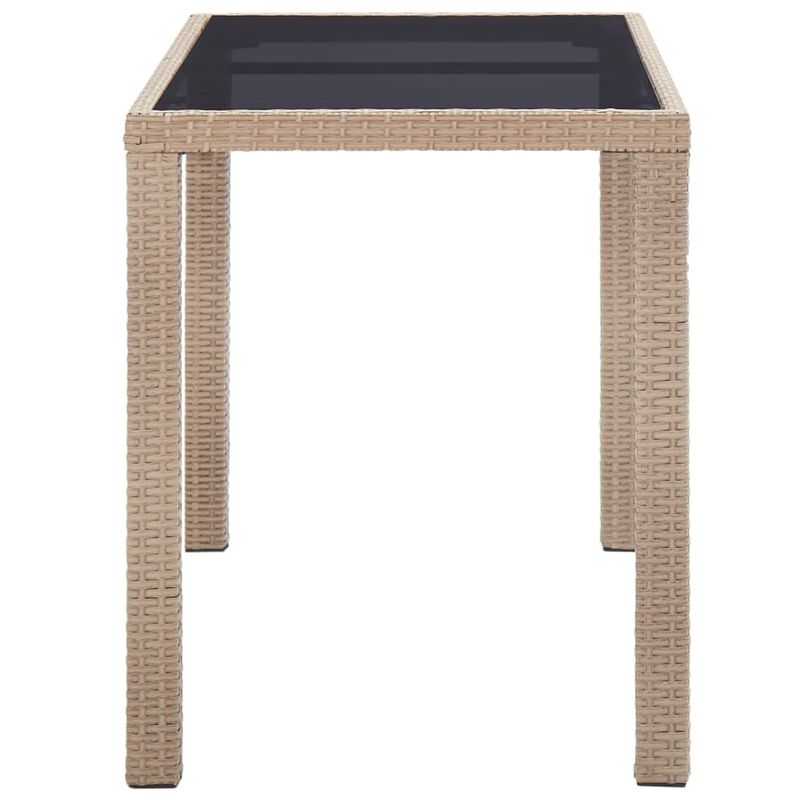 vidaXL Garden Table Gray 48.4"x23.6"x29.1" Poly Rattan