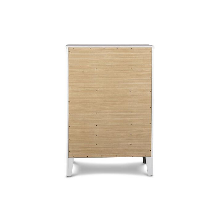 New Classic Furniture Furniture Andover Transitional Solid Wood Chest in White