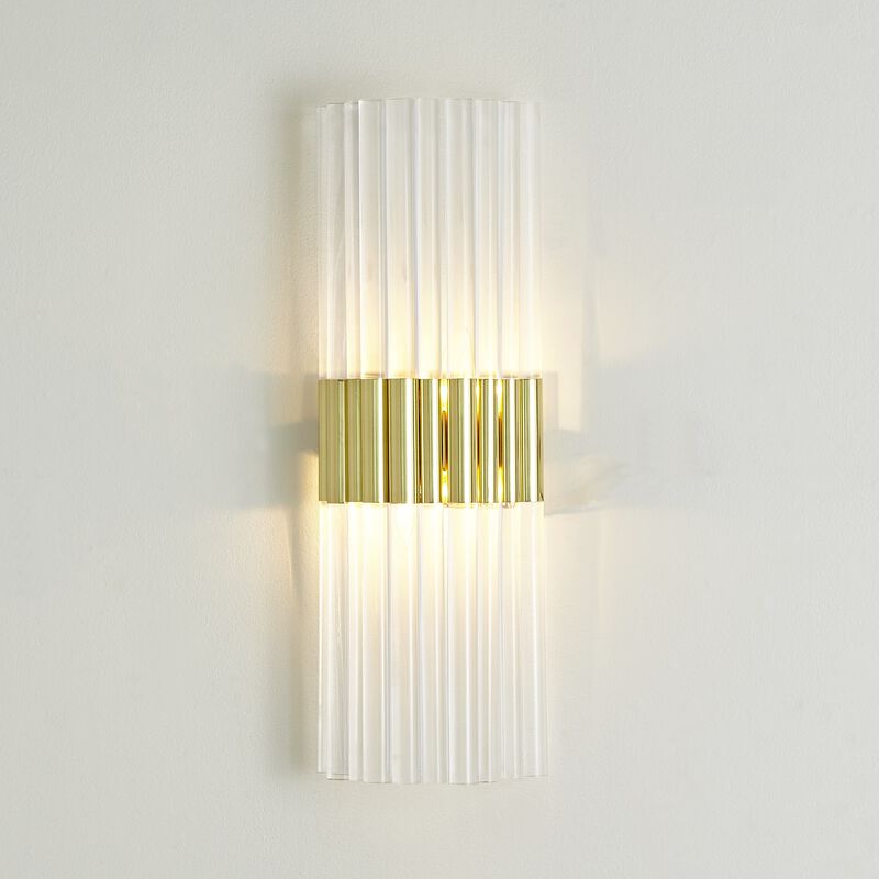 Acrylic Sconce Hardwire- Brass