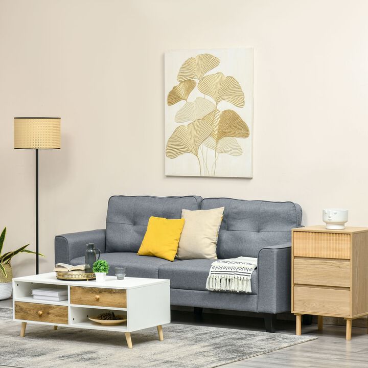 Gold Nature Art: Hand-Painted Ginkgo Leaves Canvas 39.25x31.5