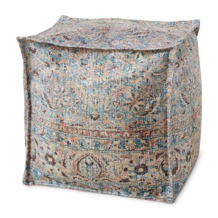 Poufs LPF0025 Gold / Multi 18"W x 18"D x 18"H