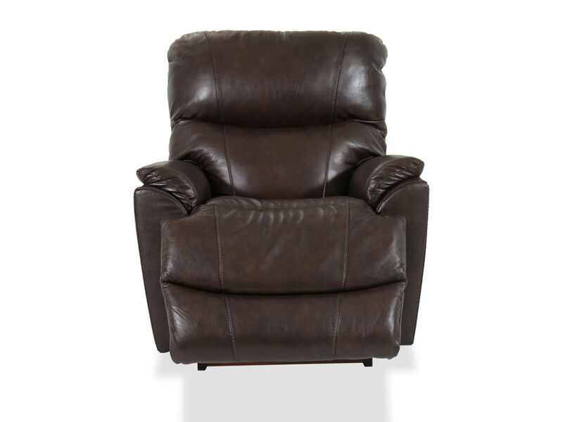 Trouper Walnut Leather Rocking Recliner