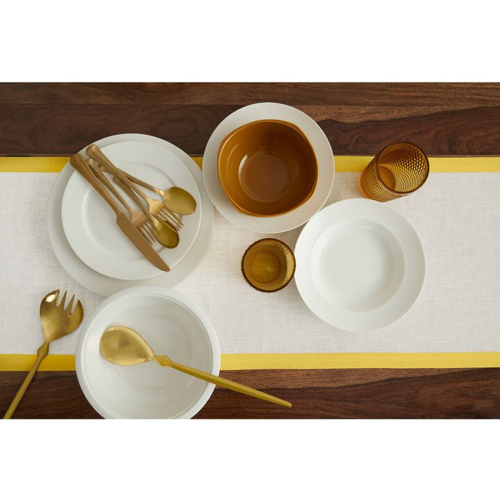 Solino Home 100% Pure Linen Table Runner 14 x 60 Inch | Classic