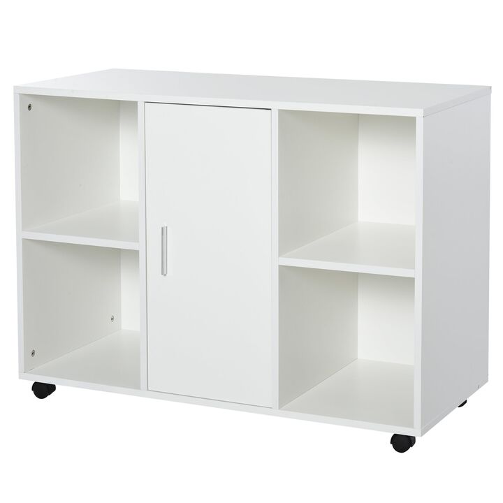 White Office Assistant: Multipurpose File Cabinet/Printer Stand