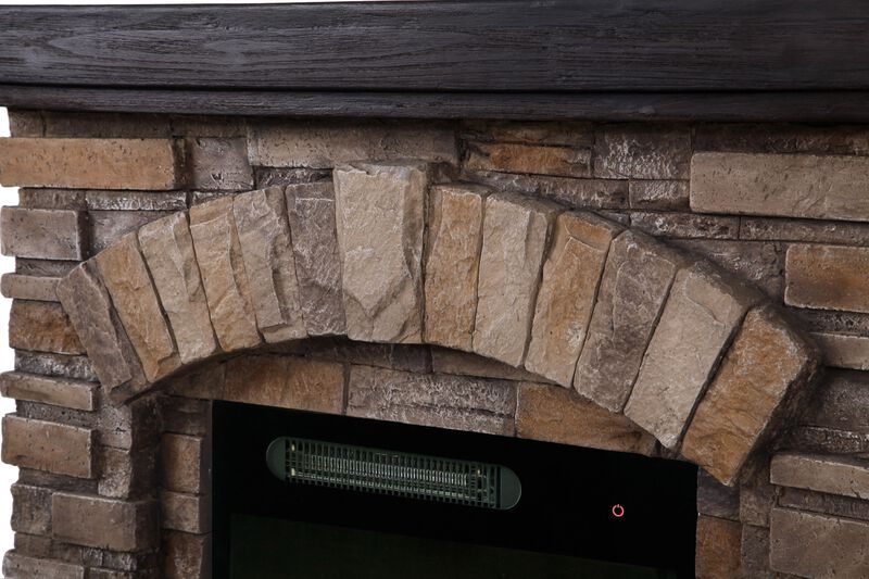 FESTIVO 36" Faux Stone Freestanding Electric Fireplace w/ Remote Control