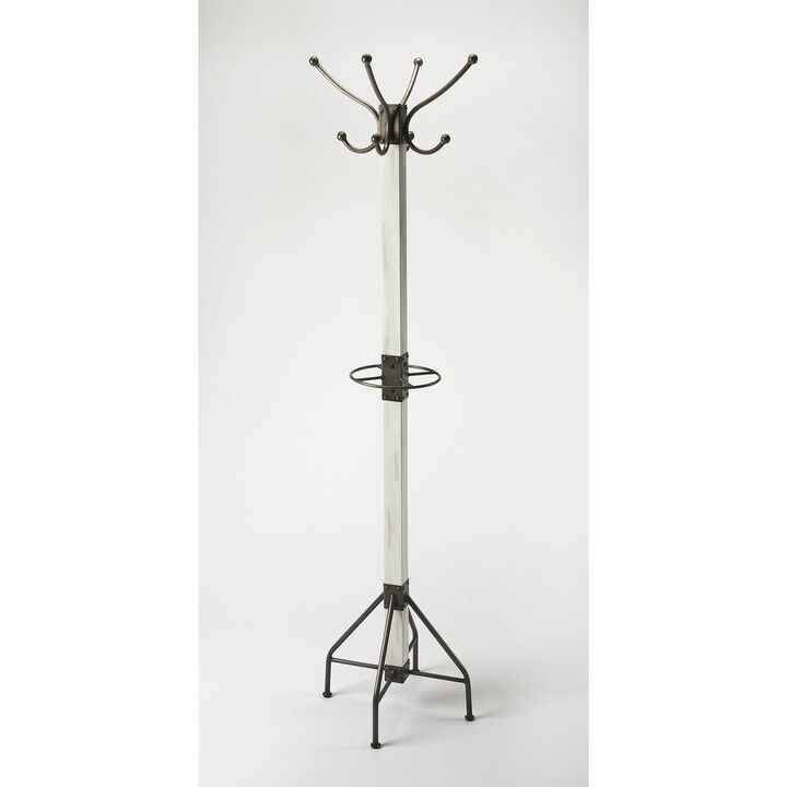 Square White Wood Coat Rack, Belen Kox