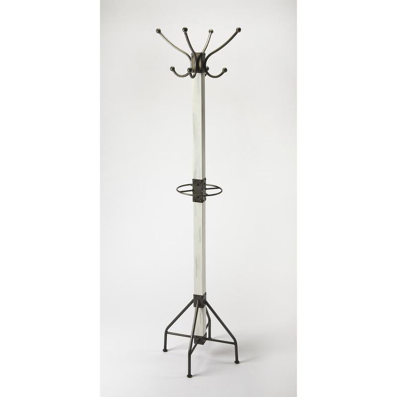 Square White Wood Coat Rack, Belen Kox