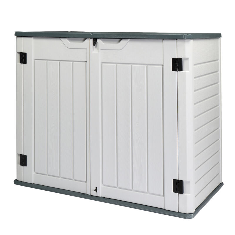 260-Gallon Heavy-Duty Resin Deck Box for Backyard & Poolside Storage