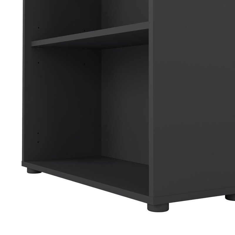 Tvilum Sign Adjustable 3 Shelf Bookcase, Open Storage Home Office Bookshelf, Matte Grey