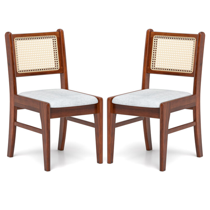 Kitchen Chairs with Cane Back and Padded Seat for Comfortable and Stylish Dining
